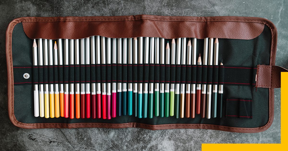 crayon leather case