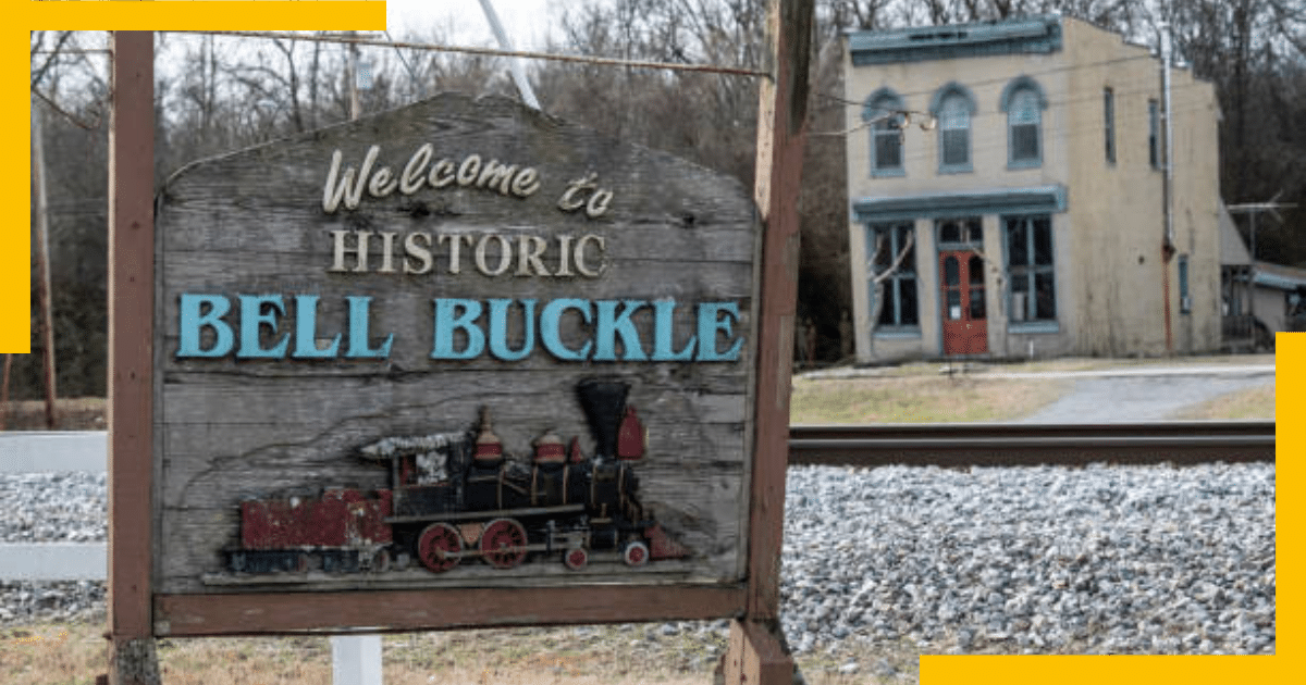 Landmark Sign of Bell Buckle, Tennessee