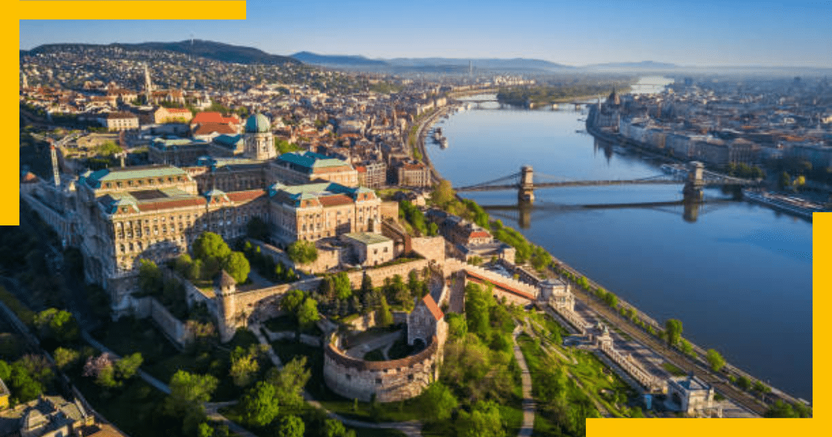 Aerial View of Budapest, Hungary