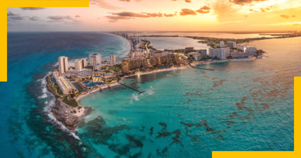 Aerial View of Cancun, Mexico