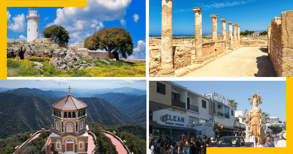 A collage of Cyprus's famous places