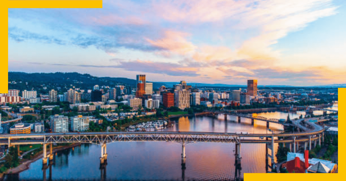 Skyline of Downtown in Portland, Oregon