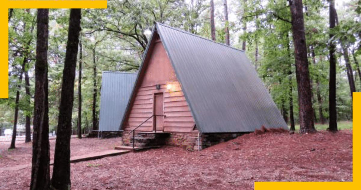 Wooden Cabin in a Forest