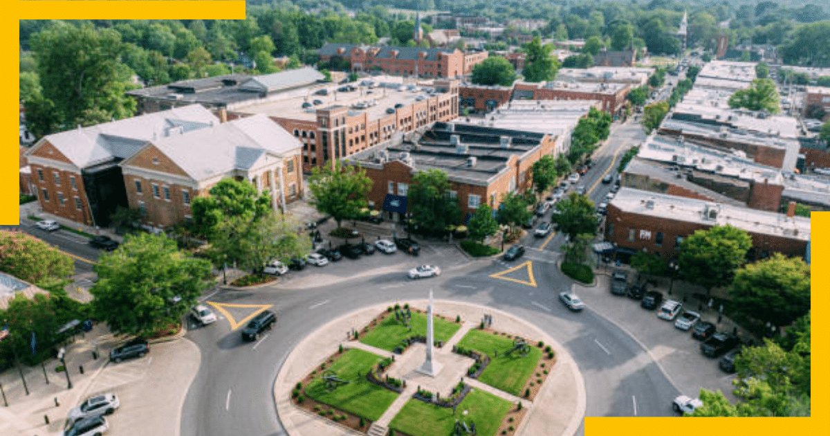 Aerial View of City of Franklin