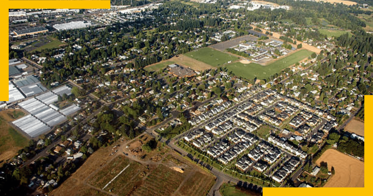 Aerial View of Hillsboro High School, Oregon