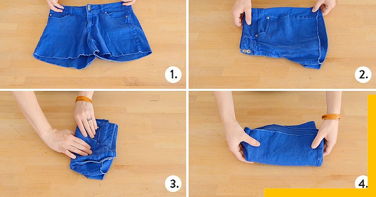 How to Fold Shorts For Travel, Roll Shorts for Packing