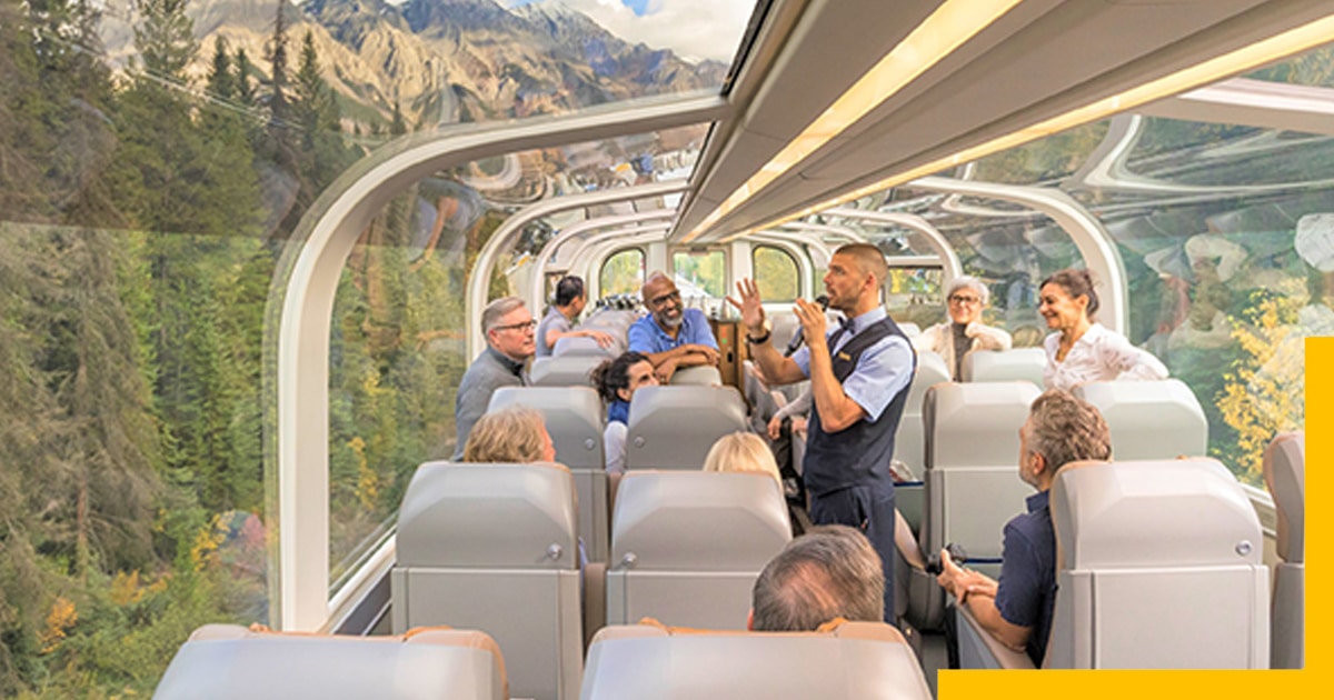 luxury train travel USA, Rocky Mountaineer, Glass Domed Train