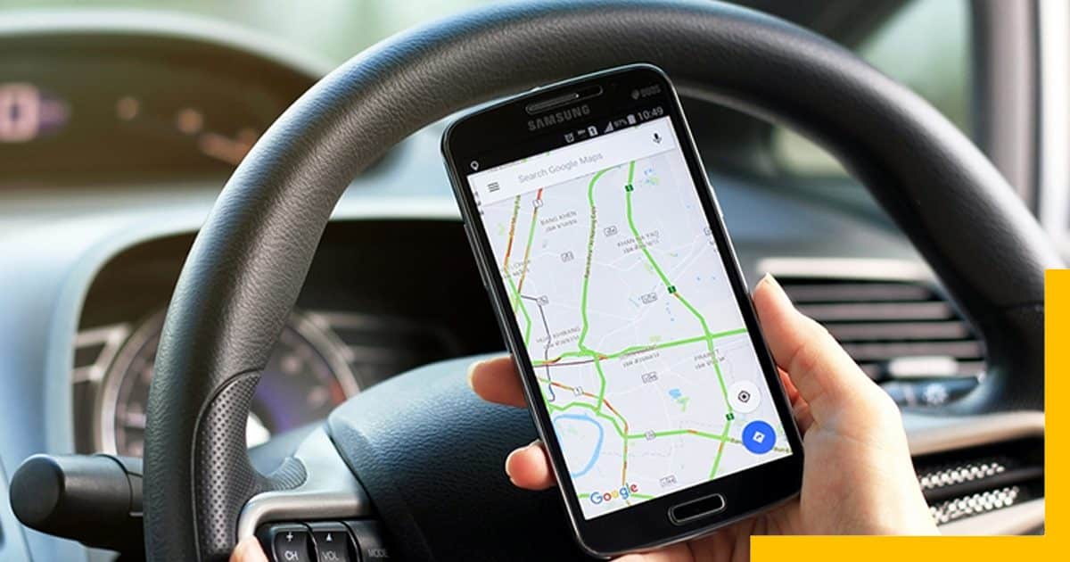 Navigating Google Map inside car