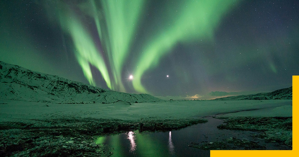 Northern lighting in Iceland