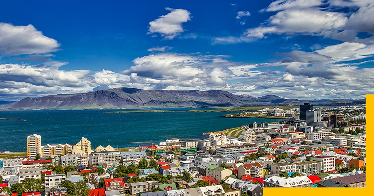 Aerial view of Iceland