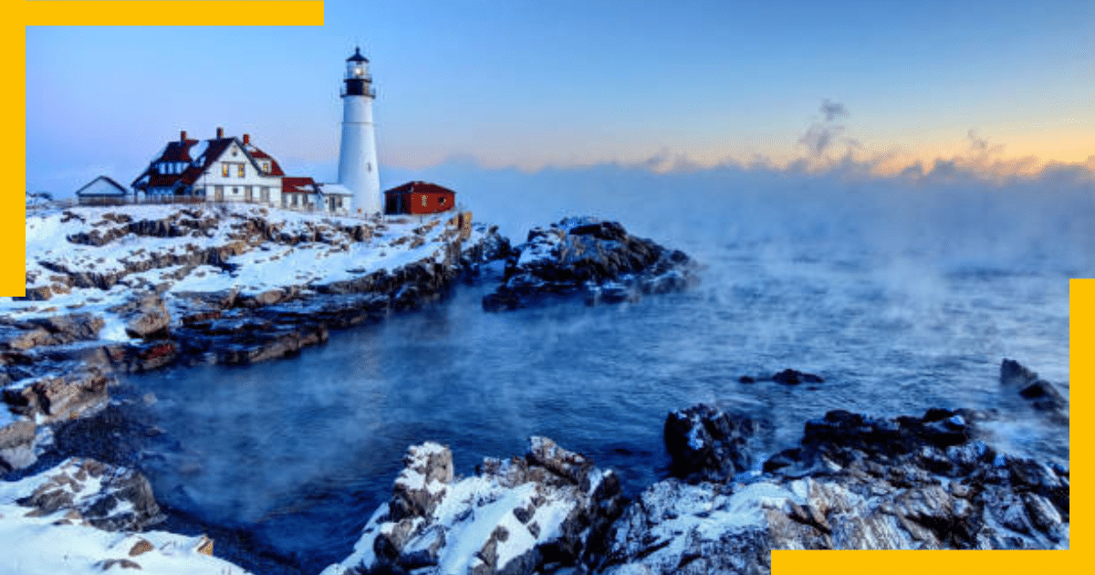 Portland Head Light in Winter