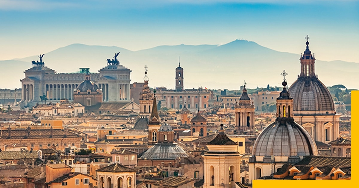 Day Trips From Rome, view of old town, Italy Europe