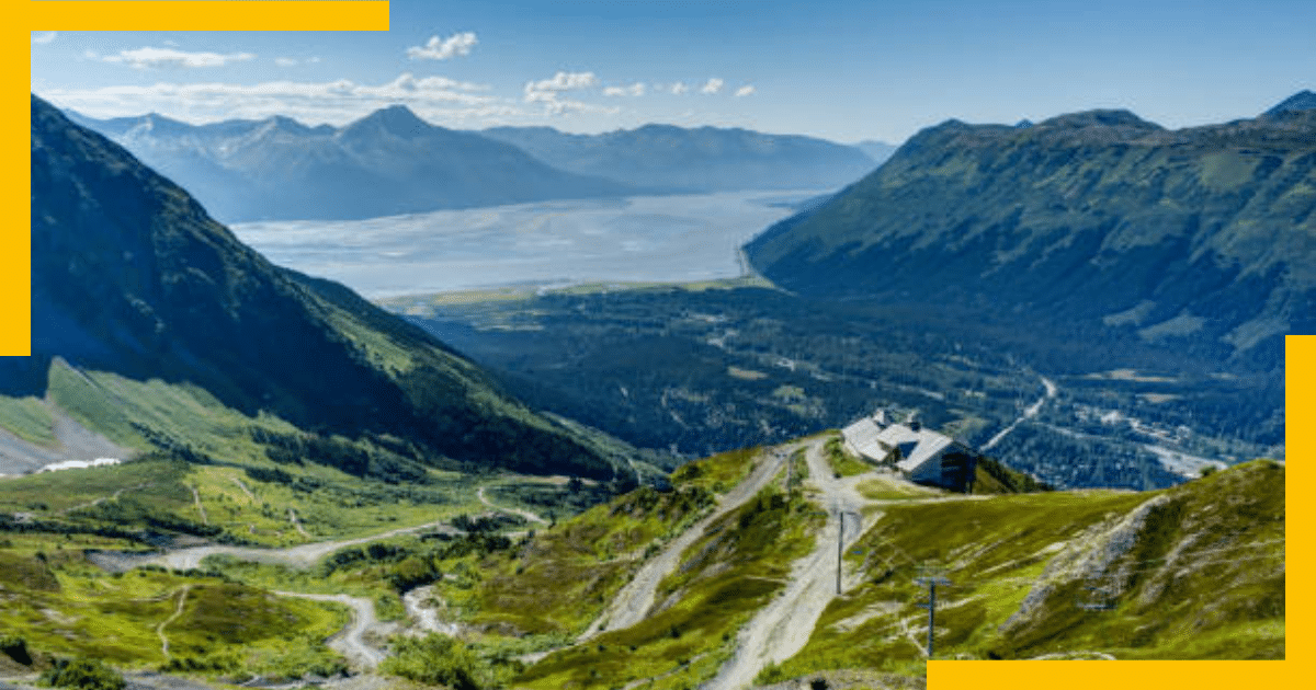 Aerial View from a mountain in Alaska