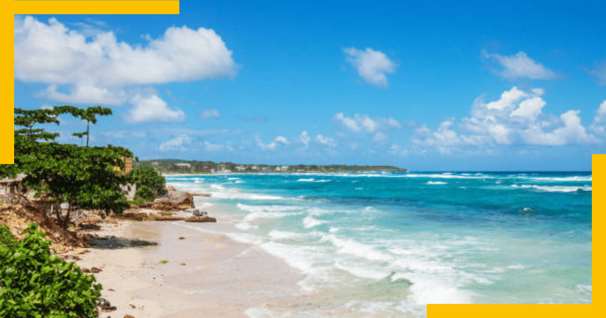 Beach side in Jamaica