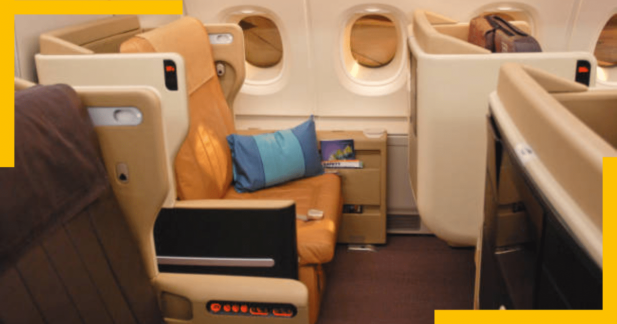 Singapore Airlines Business Class Cabin