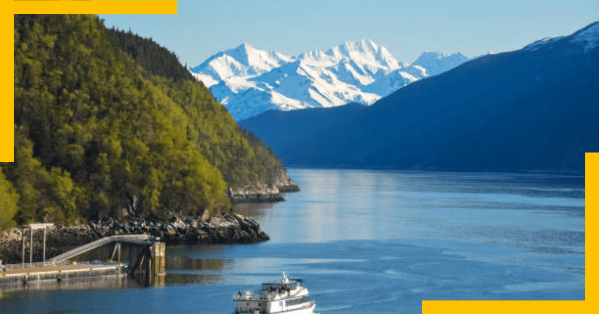 A cruise ship in Whittier, Alaska